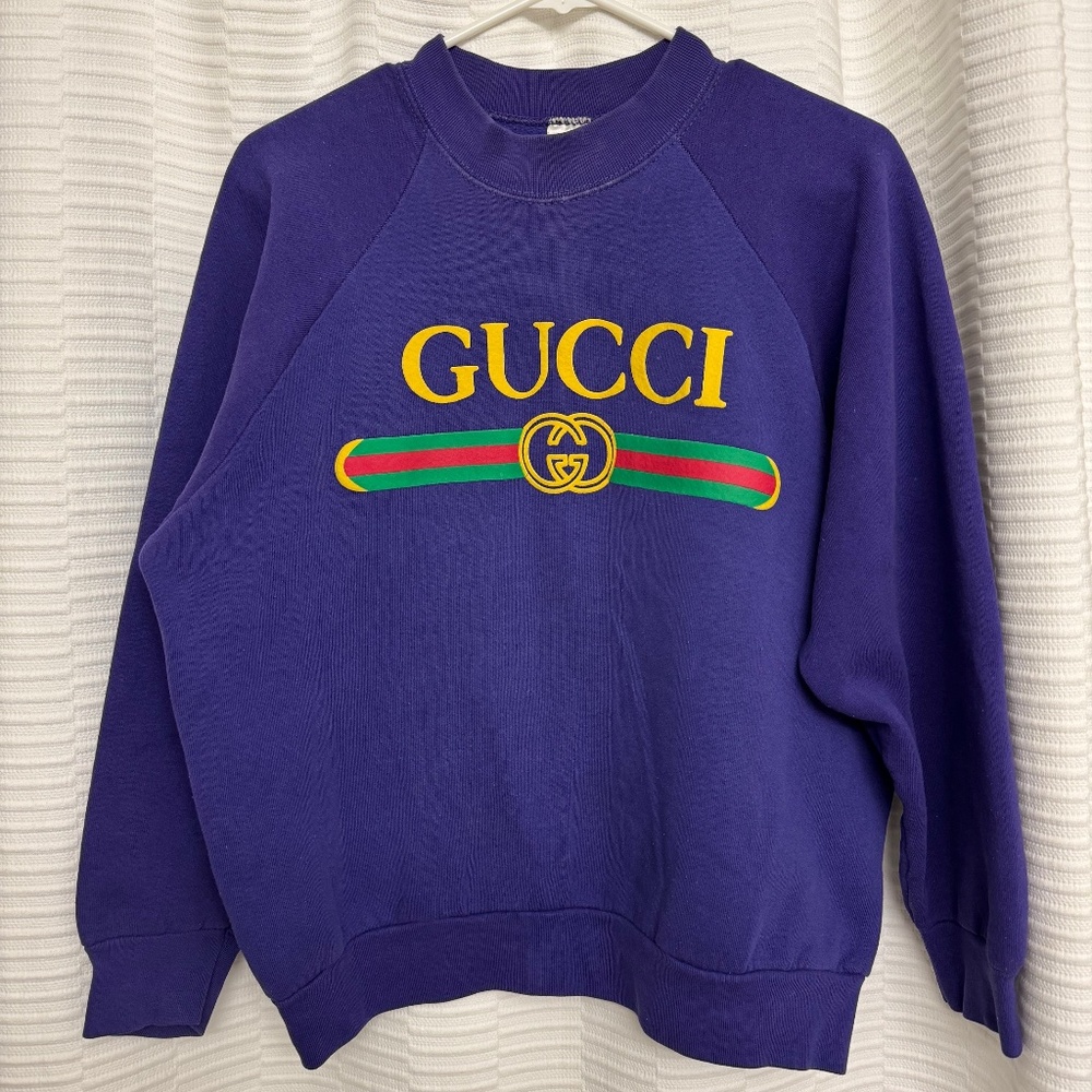 Vintage Purple "Gucci" Sweatshirt.  Pre-loved but fabulous